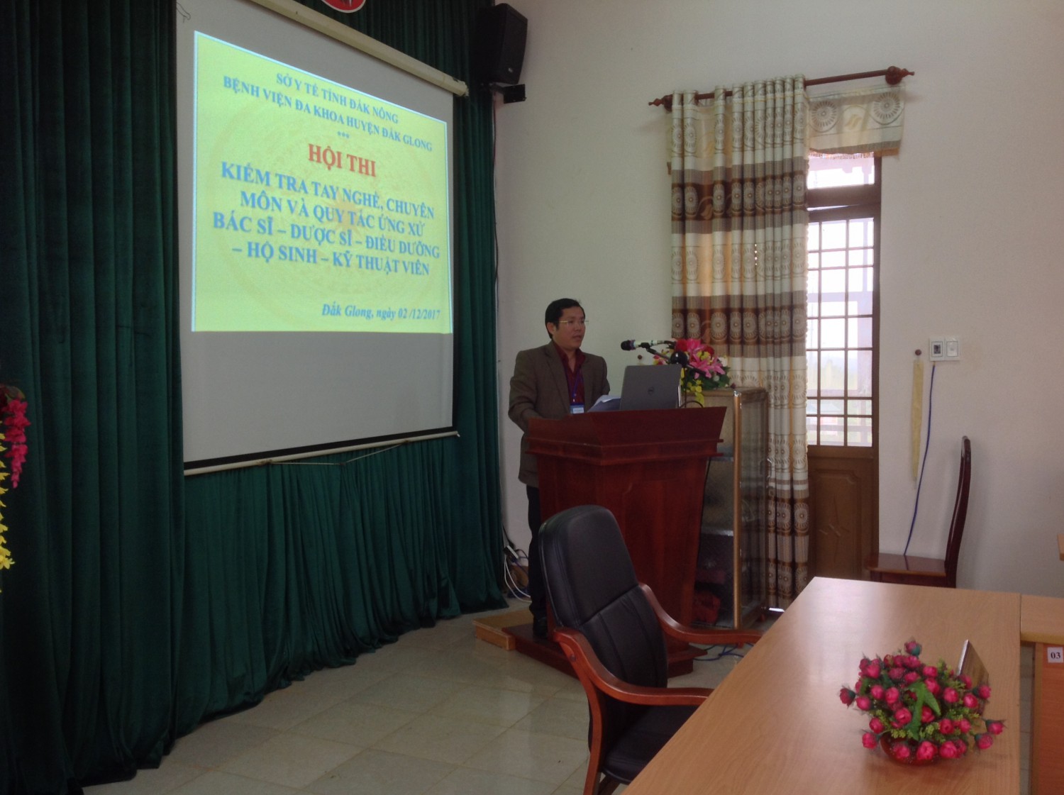 GĐ. Huỳnh Thanh Huynh phát biểu tại hội thi