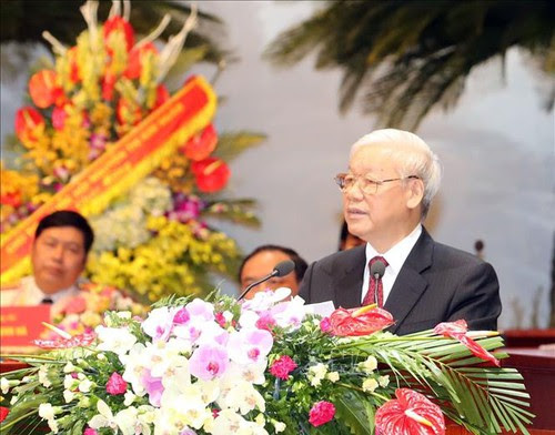 Tổng Bí thư Nguyễn Phú Trọng phát biểu chỉ đạo Đại hội. Ảnh: Trọng Đức/TTXVN